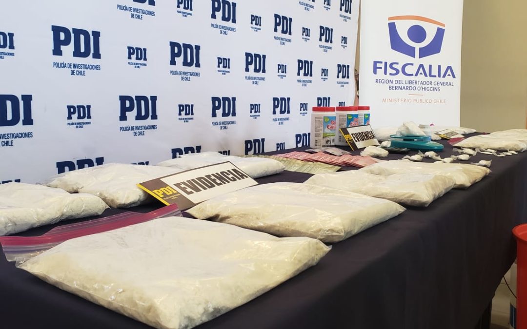 Desbaratan laboratorio clandestino de drogas en Rancagua