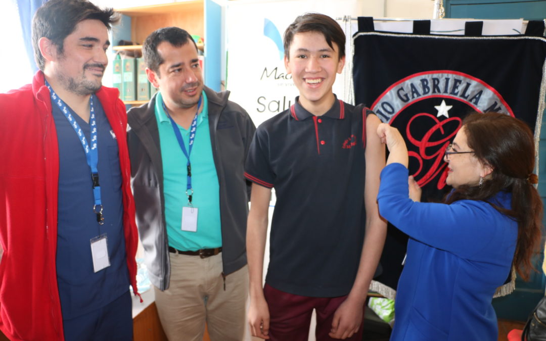 Salud Machalí lanzó oficialmente vacunación escolar 2019 junto a escolares del Colegio Gabriela Mistral