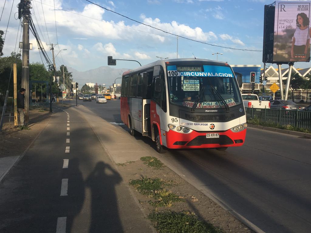 Transporte público se mantendrá operativo en Rancagua y Machalí durante cuarentena total
