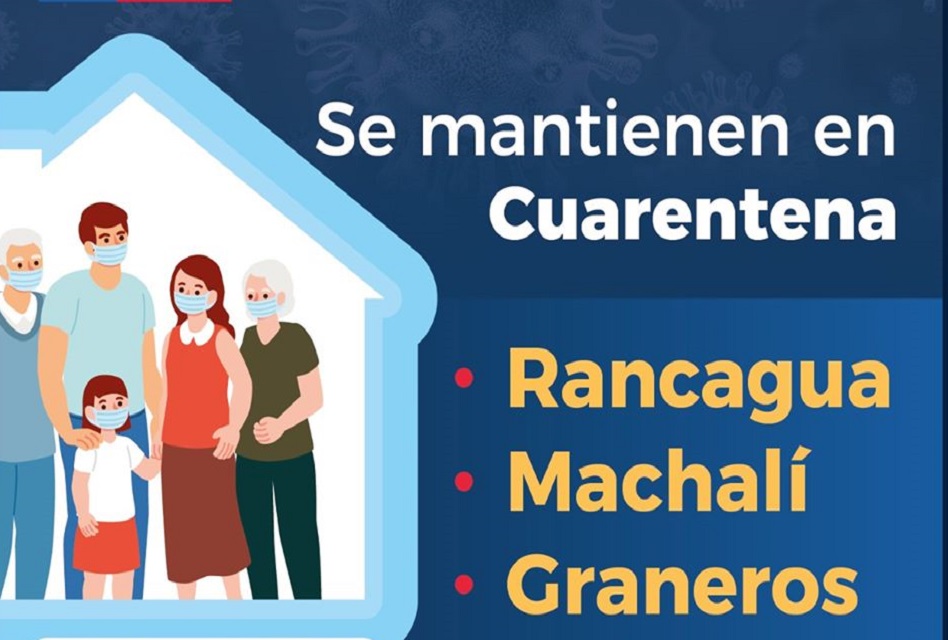 Se mantiene cuarentena para Machalí, Rancagua y Graneros