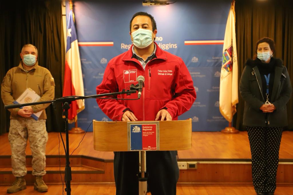 O´Higgins reporta 67 nuevos casos de coronavirus y tres comunas dejarán la cuarentena