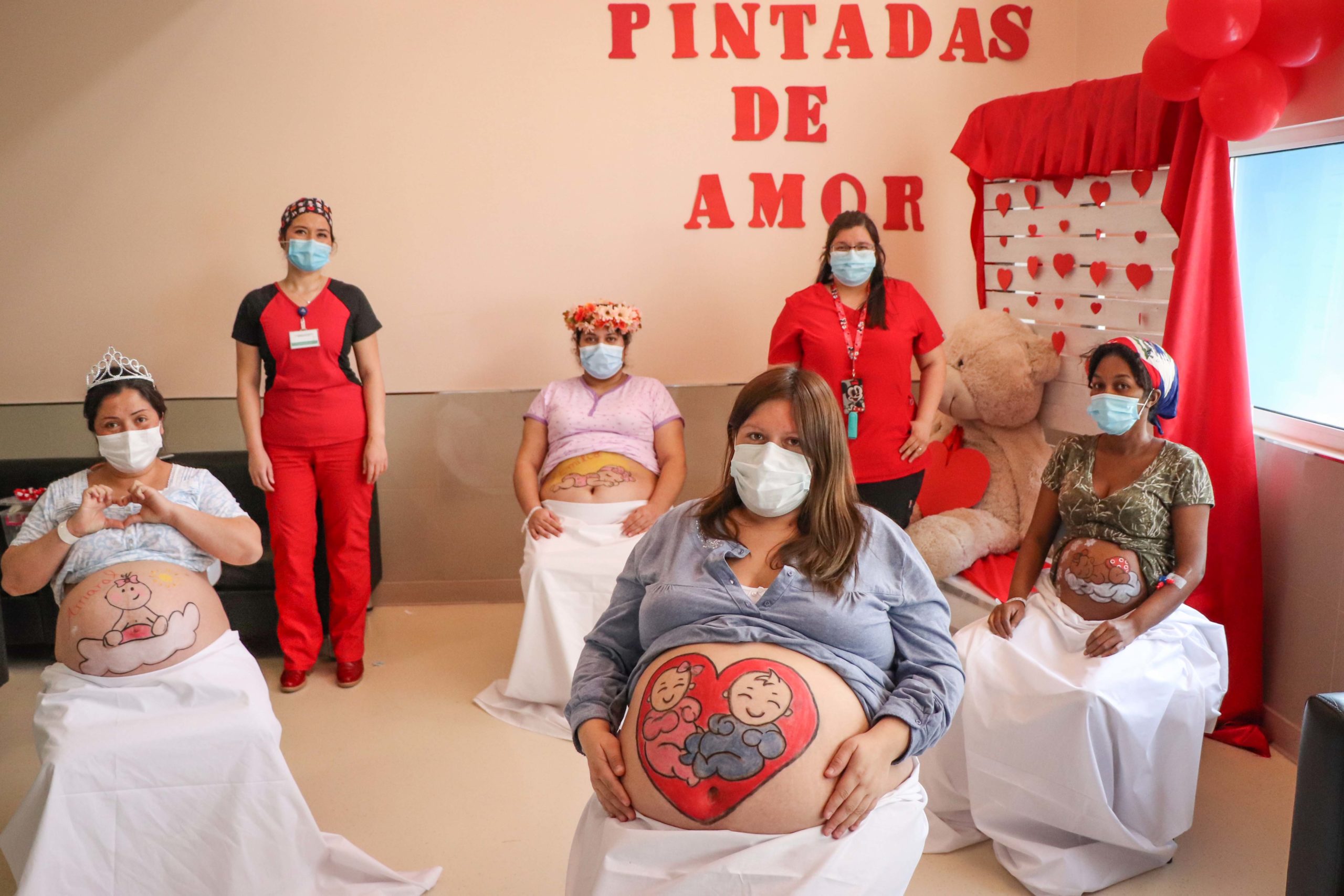 Pintan guatitas a pacientes embarazadas del Hospital Regional