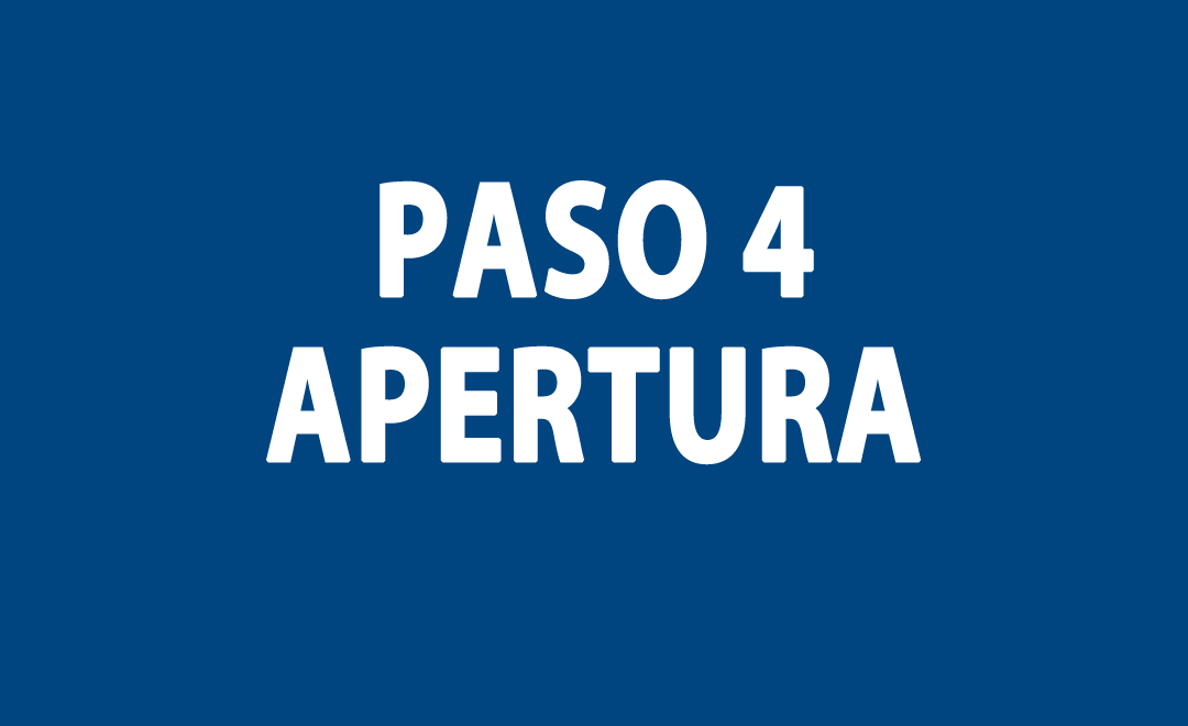 Revisa lo que se puede hacer en Fase 4 de Apertura